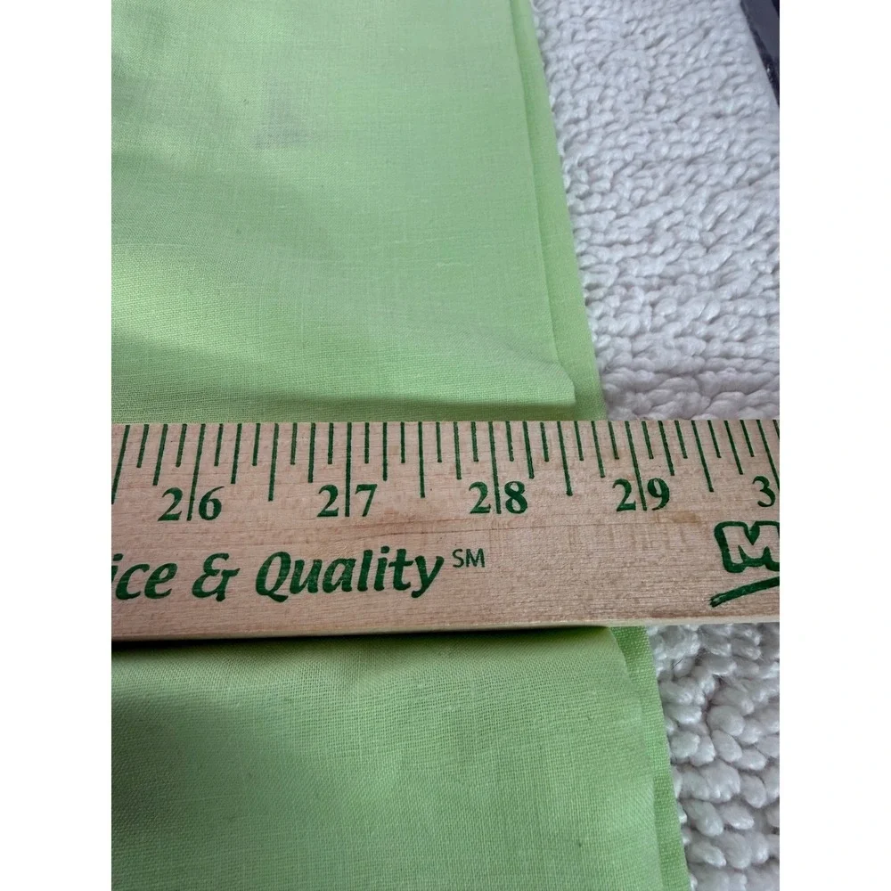 Vintage Cannon Monticello‎ Standard Pillowcase Green White Stripe No Iron Muslin